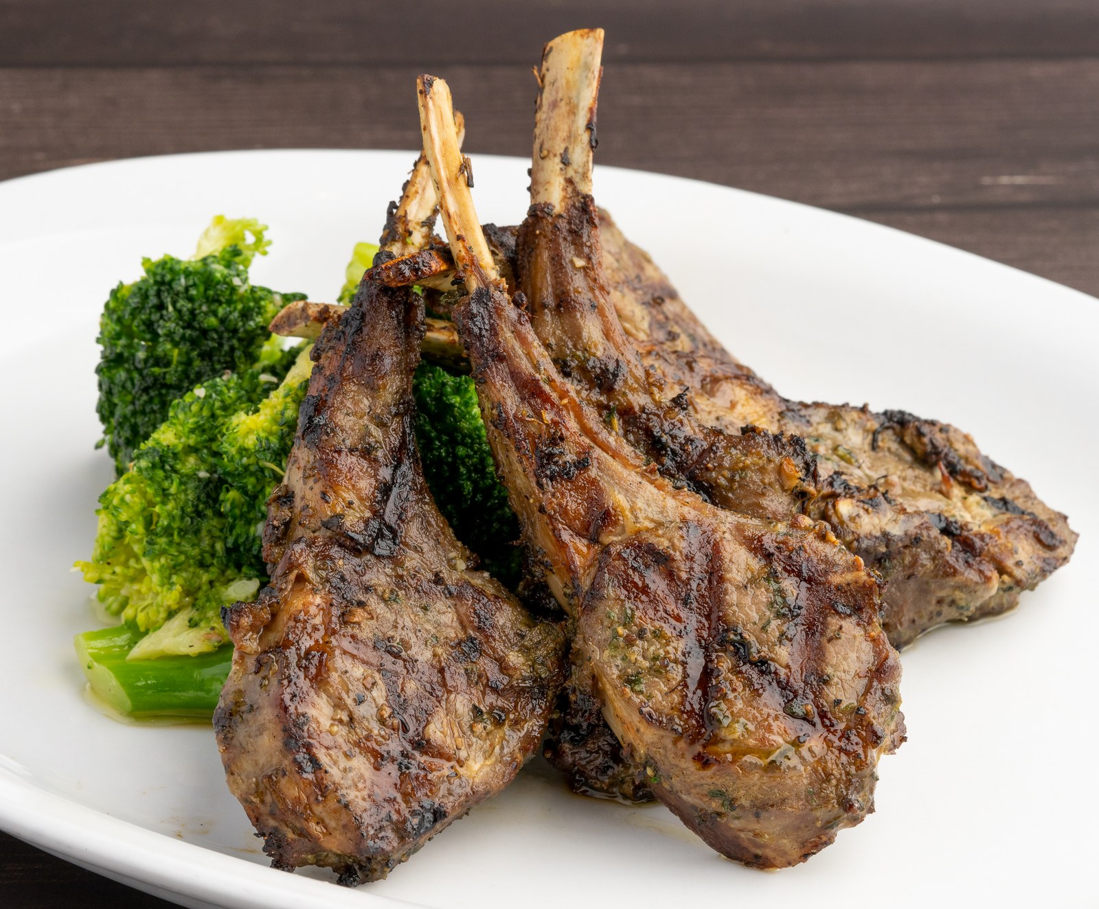 Herb-crusted lamb chops — Sami's signature dish
