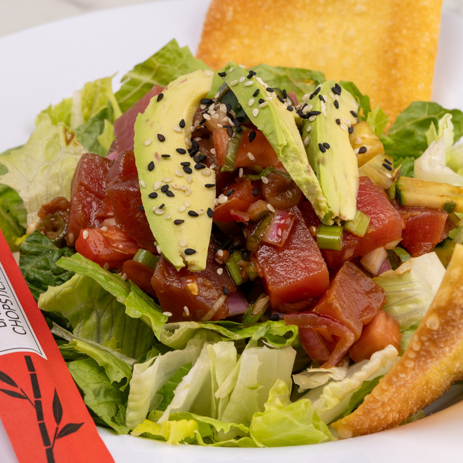 Sami's tuna poke bowl with avocado and sesame